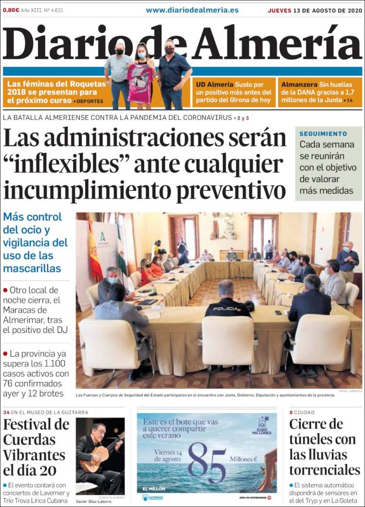 Portada de Diario de Almería (España)