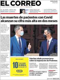 Portada de El Correo - Álava (España)