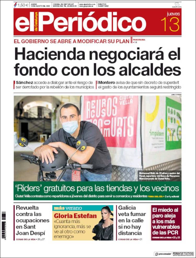 Portada de El Periódico (Spain)