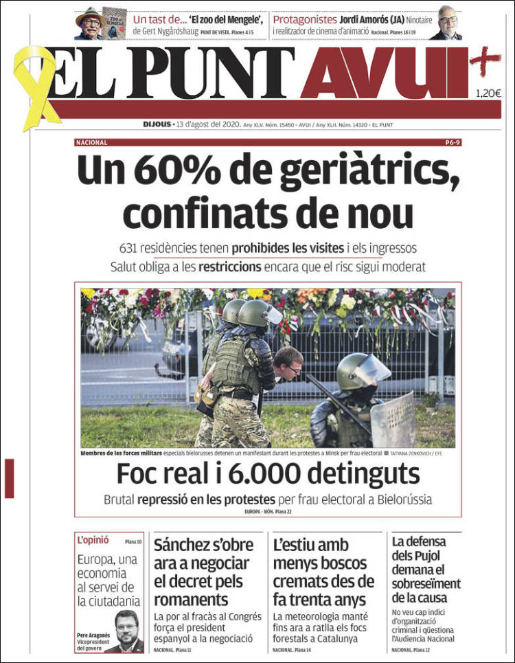 Portada de El Punt Avui (Spain)