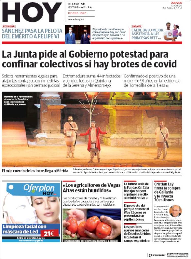 Portada de Hoy - Badajoz (España)