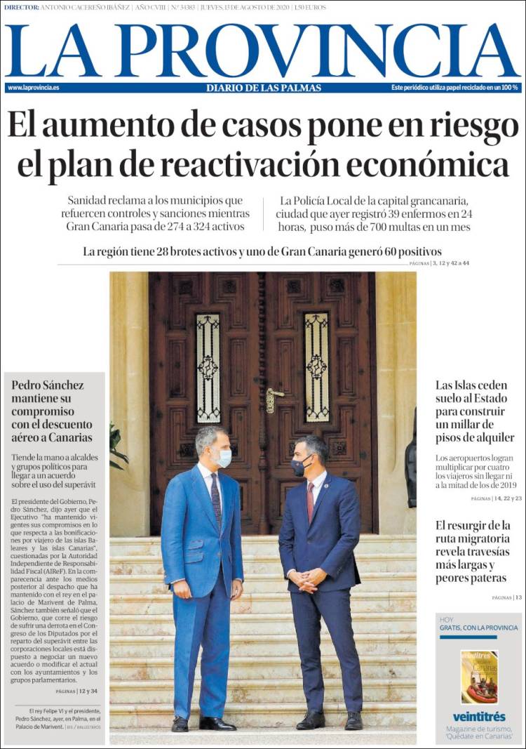 Portada de La Provincia (Spain)