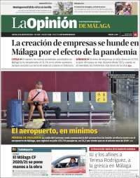 Portada de La Opinión de Málaga (España)