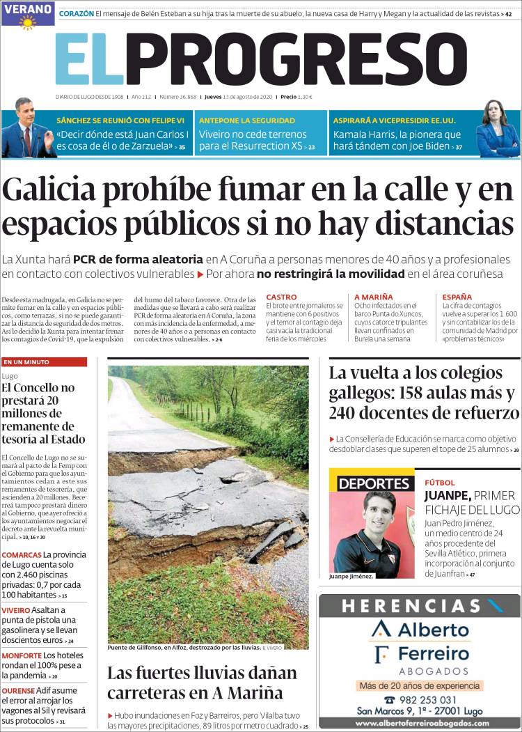 Portada de El Progreso (España)