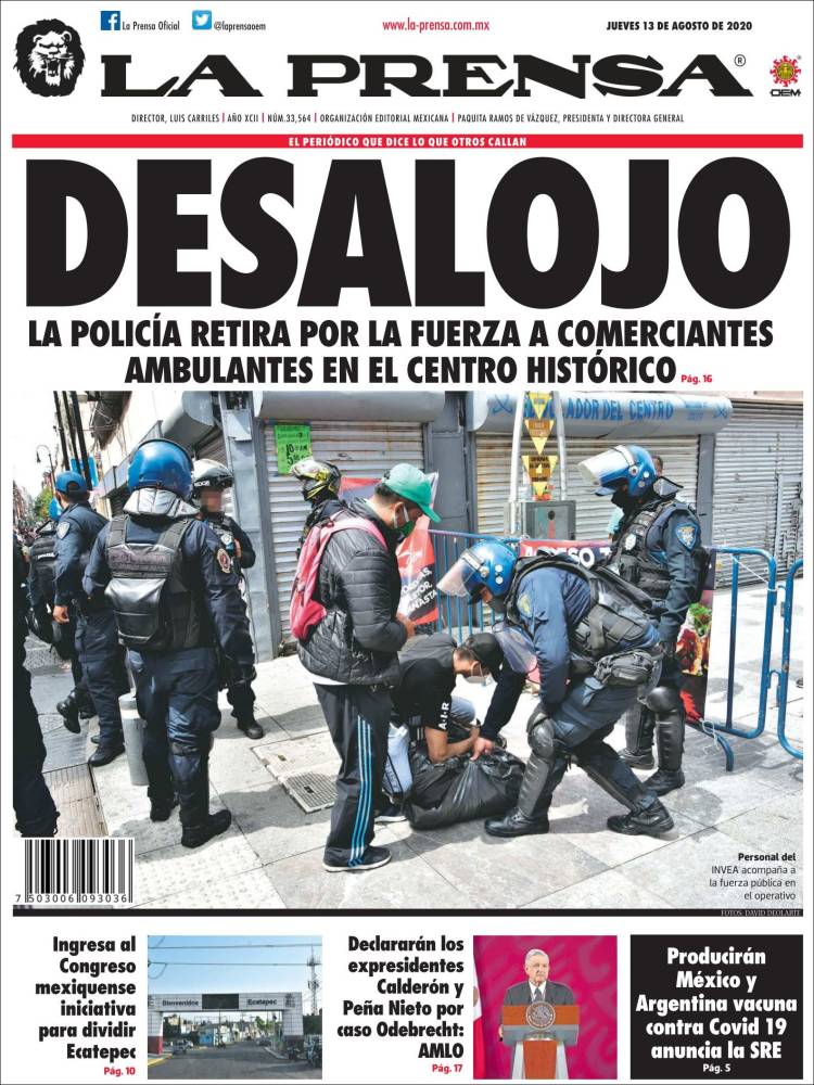 Portada de La Prensa (Mexico)