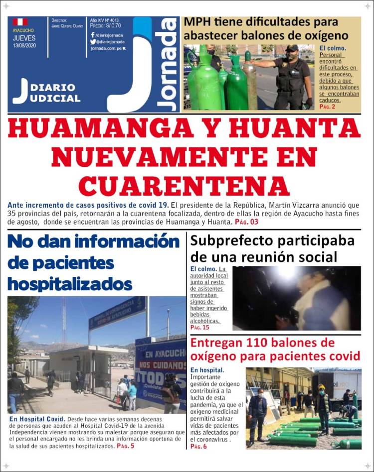 Portada de Diario Jornada (Peru)