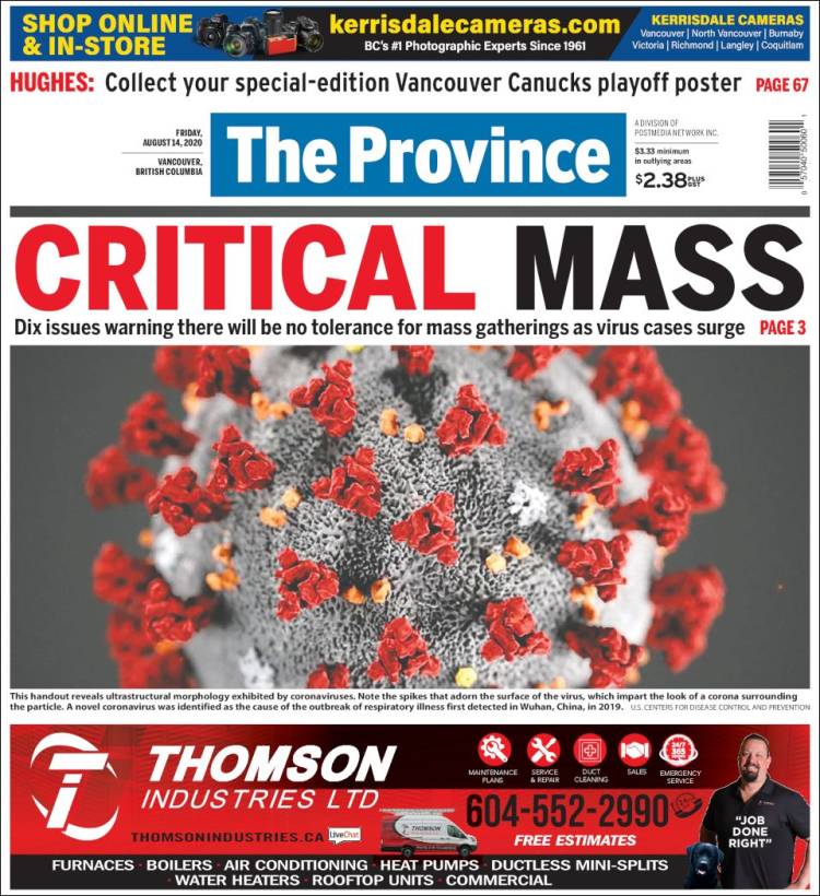 Portada de The Province (Canadá)