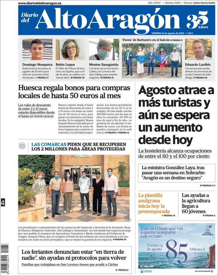 Portada de Diario del AltoAragón (Espa&ntilde;a)