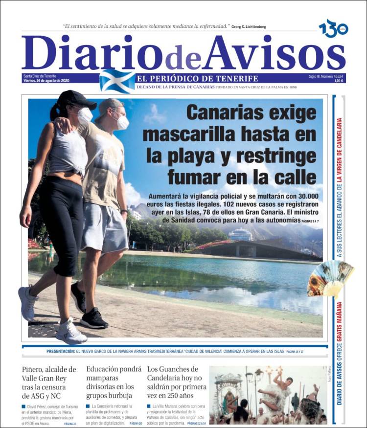 Portada de Diarios de Avisos (Espa&ntilde;a)