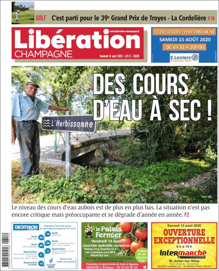 Portada de Libération Champagne (Francia)