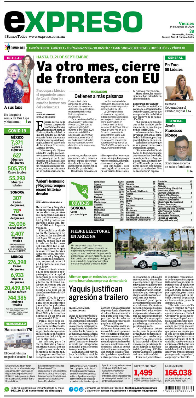 Portada de Expreso (Mexico)
