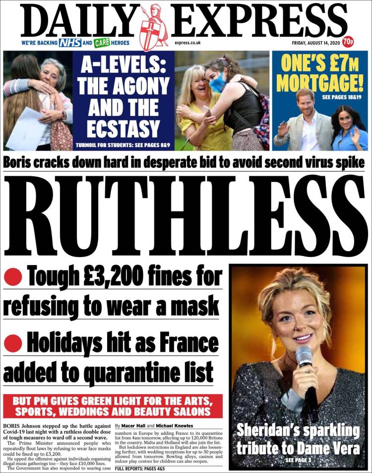 Portada de Daily Express (Reino Unido)