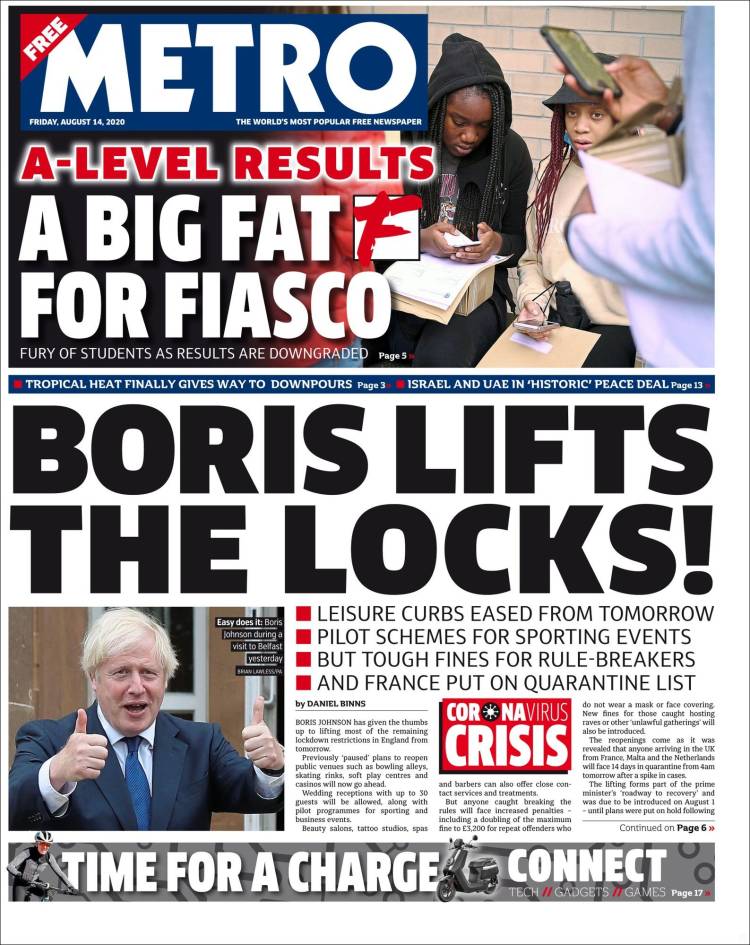 Portada de Metro (Reino Unido)