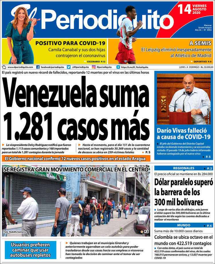 Portada de Periodiquito de Aragua (Venezuela)