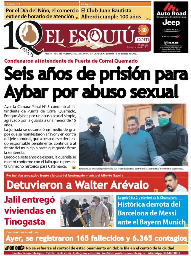 Portada de El Esquiu (Argentina)