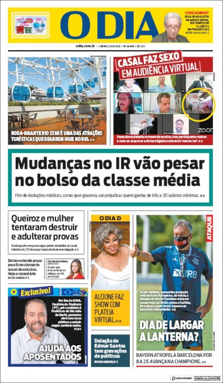 Portada de O Dia (Brasil)