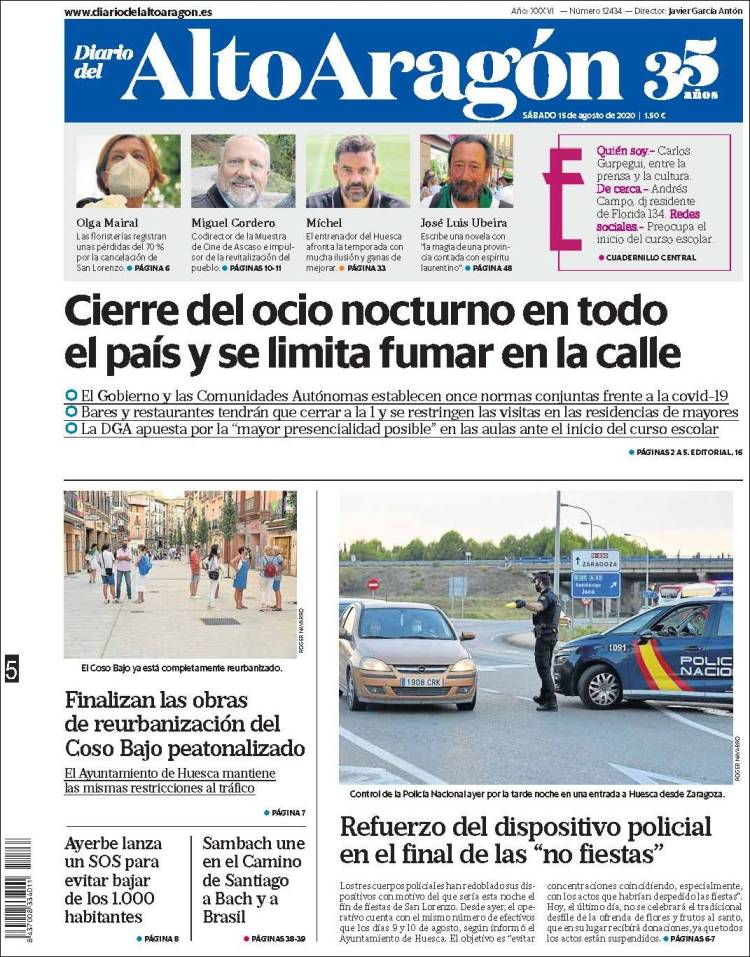 Portada de Diario del AltoAragón (España)