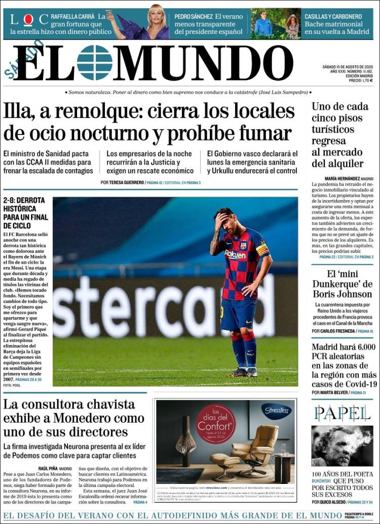 Portada de El Mundo (España)