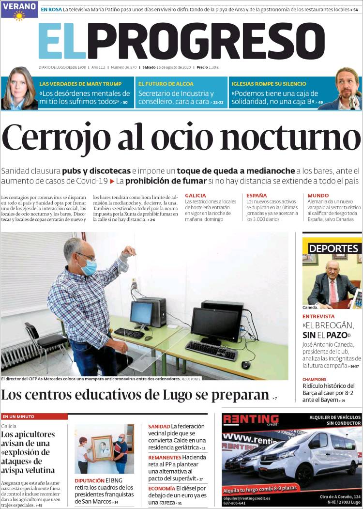 Portada de El Progreso (España)