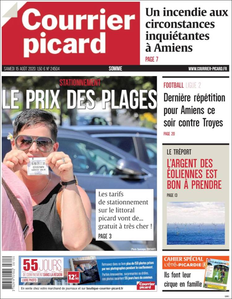 Portada de Courrier Picard (Francia)