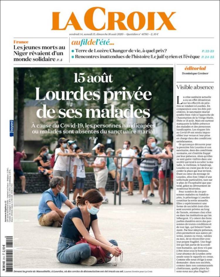 Portada de La Croix (Francia)