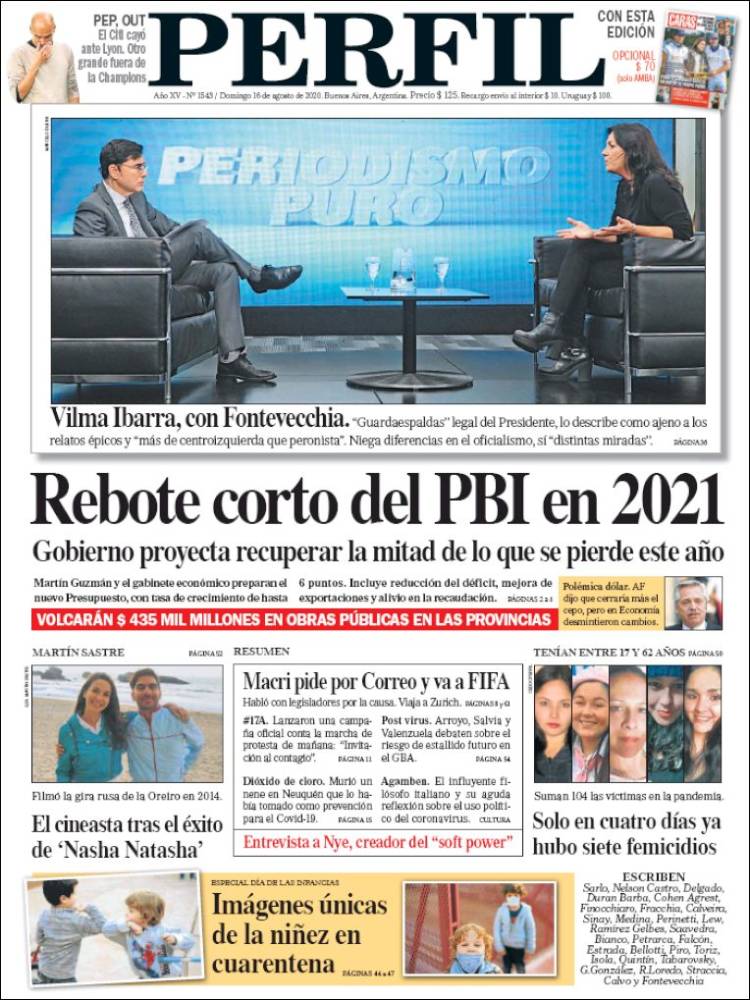 Portada de Diario Perfil (Argentina)
