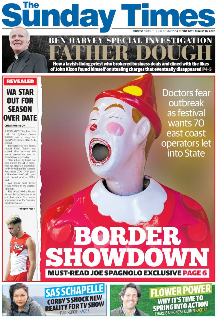 Portada de The West Australian (Australia)