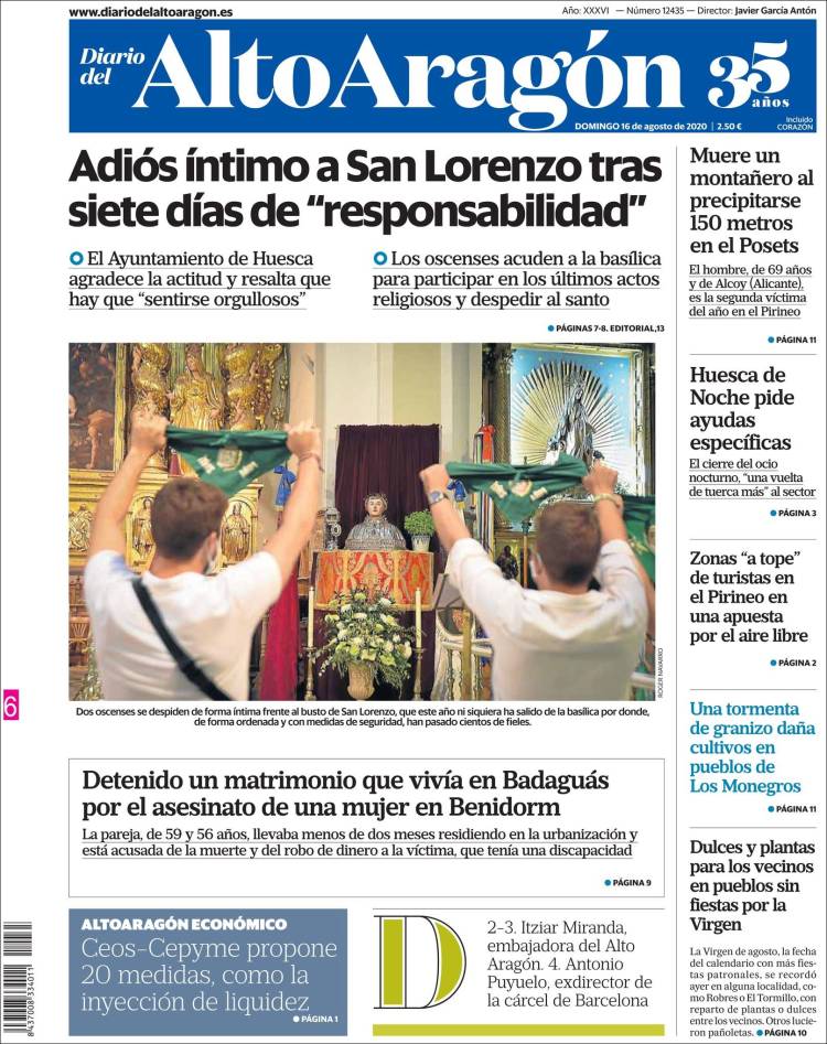 Portada de Diario del AltoAragón (Espa&ntilde;a)