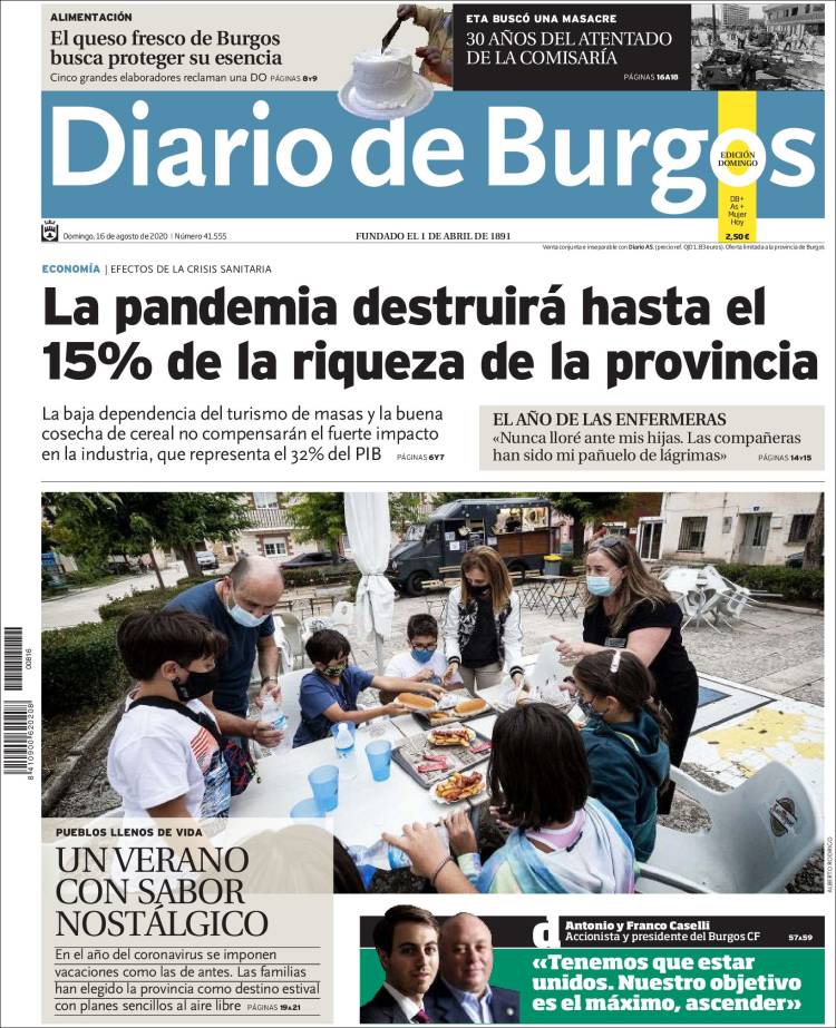 Portada de Diario de Burgos (Espa&ntilde;a)