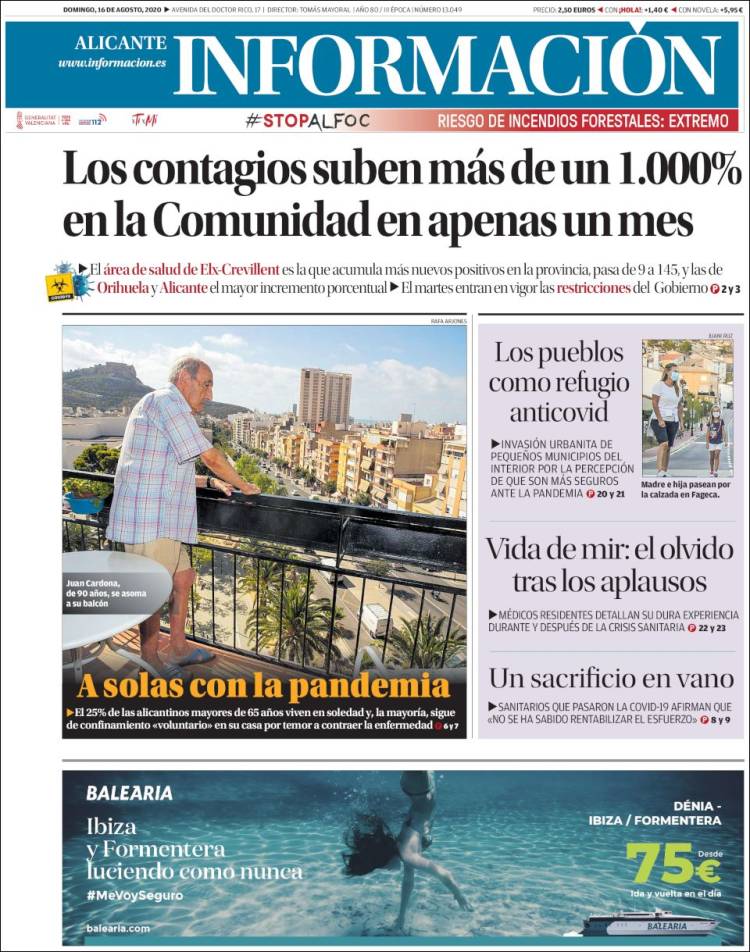Portada de Diario Información (Espa&ntilde;a)