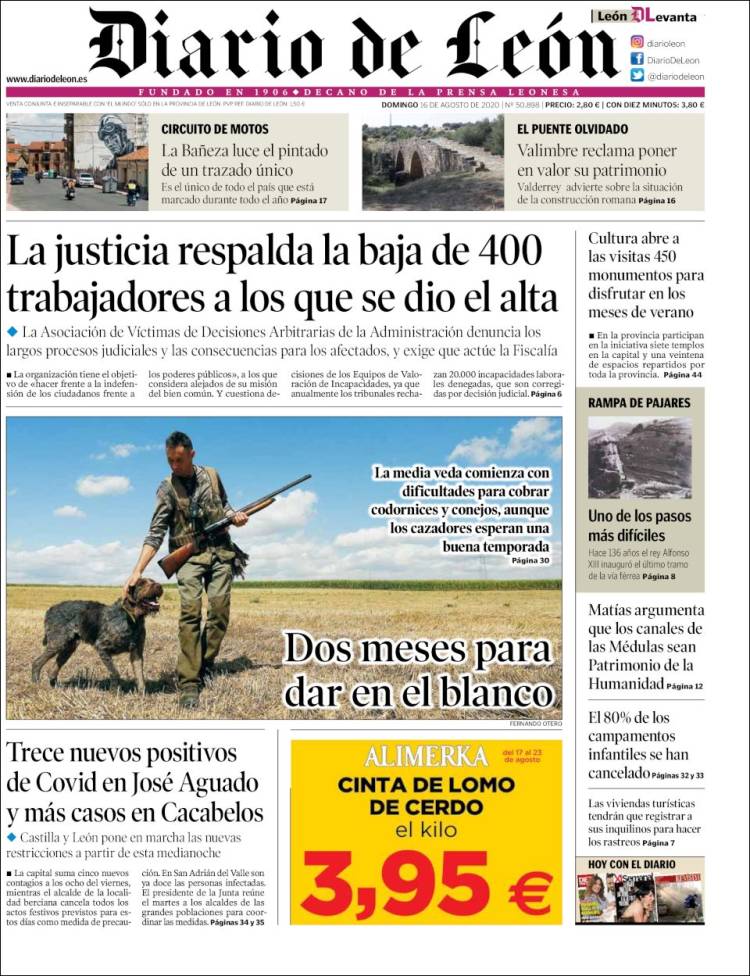 Portada de Diario de León (Espa&ntilde;a)