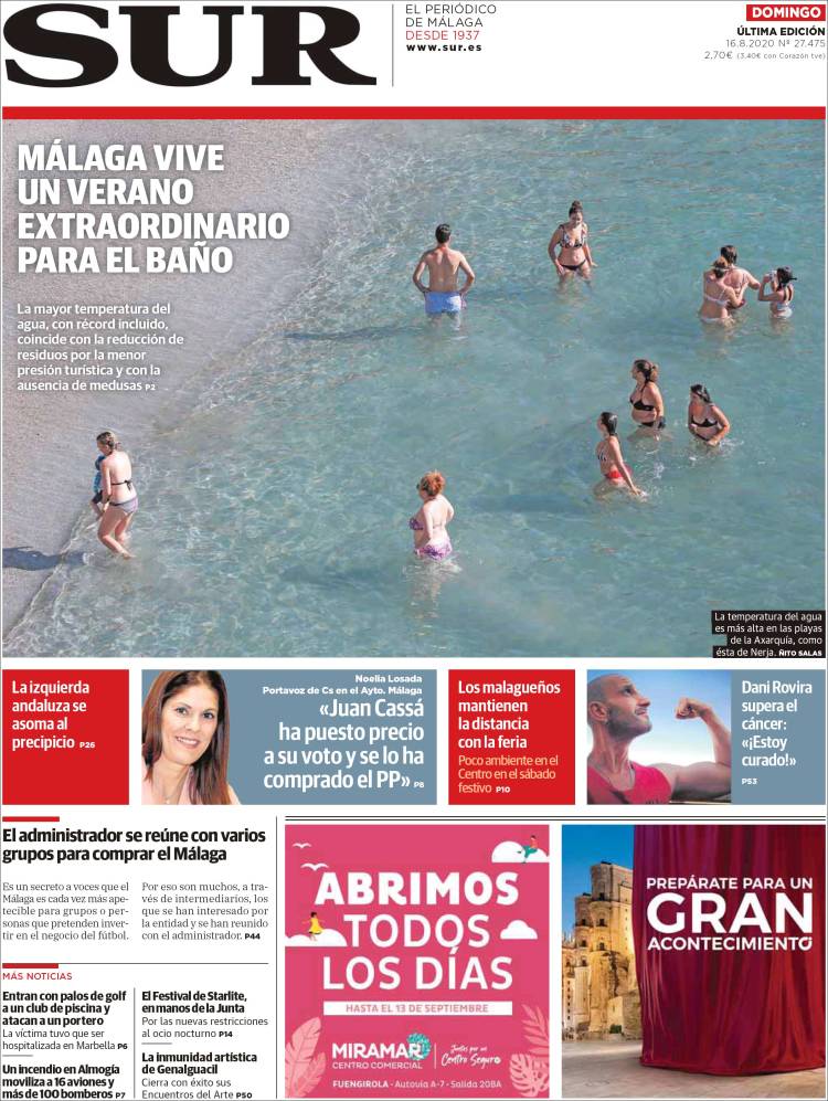 Portada de Diario el Sur (Espa&ntilde;a)