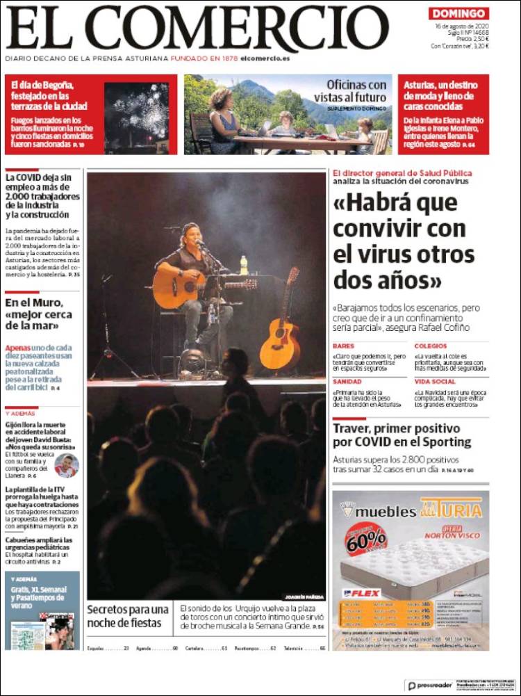 Portada de El Comercio - Gijón (Espa&ntilde;a)