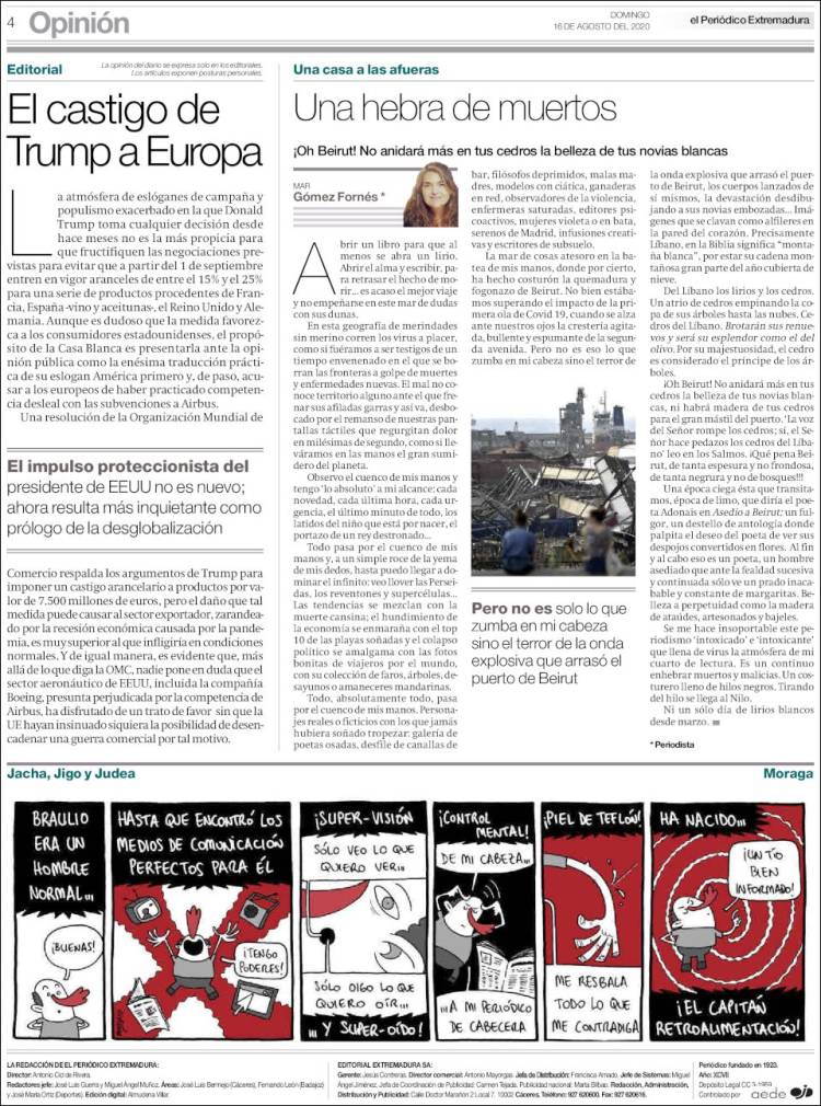 Portada de El Periódico de Extremadura (Espa&ntilde;a)