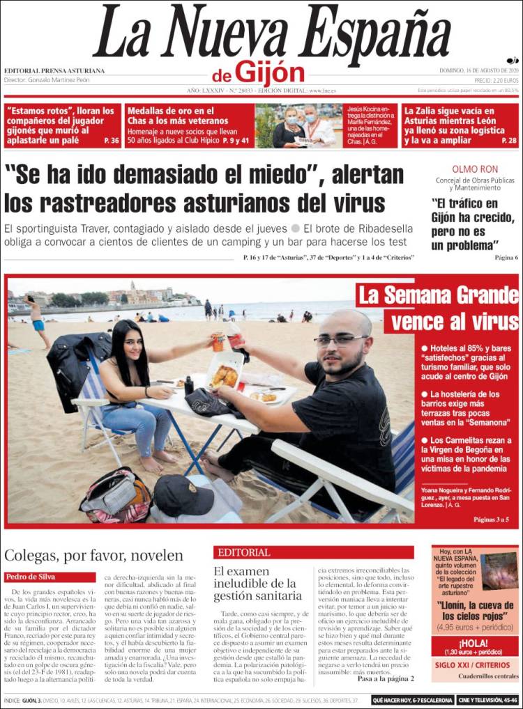 Portada de La Nueva España - Gijón (Espa&ntilde;a)