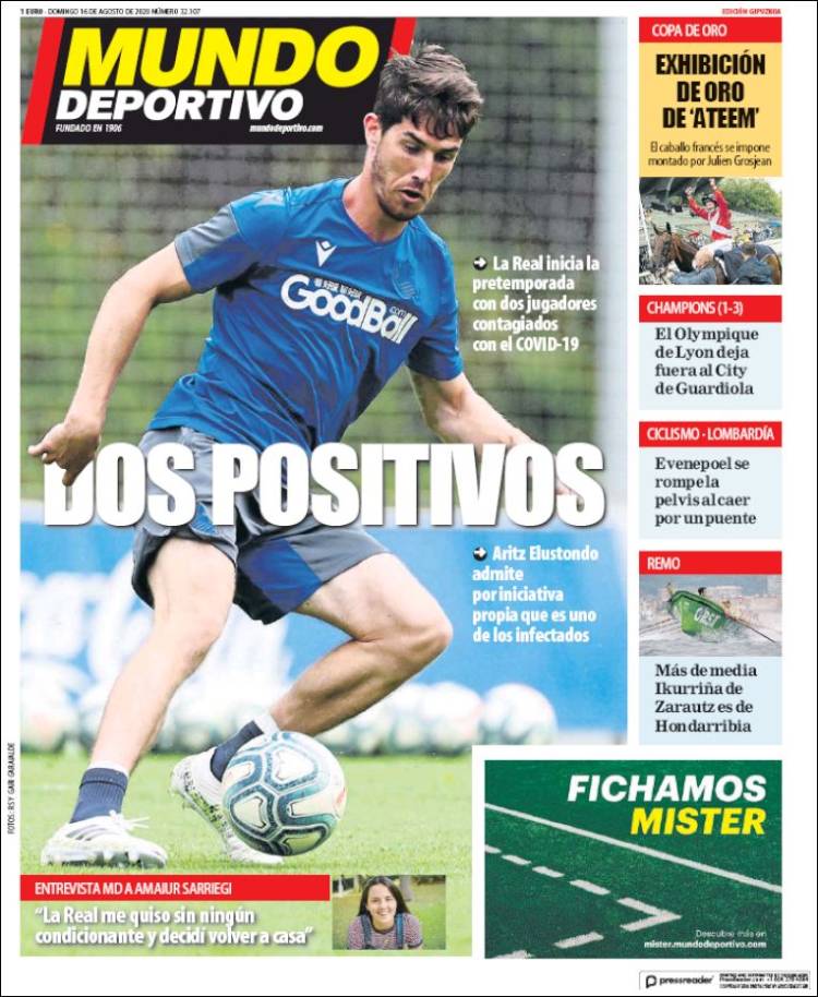 Portada de Mundo Deportivo Gipuzkoa (Espa&ntilde;a)