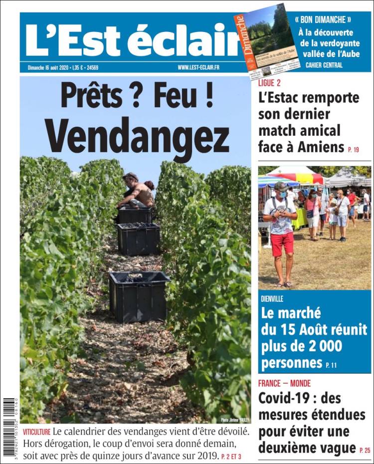 Portada de L'Est Eclair (Francia)