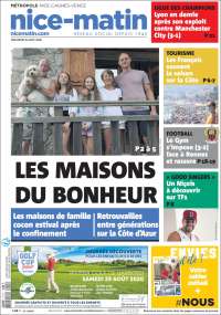 Portada de Nice-Matin (Francia)