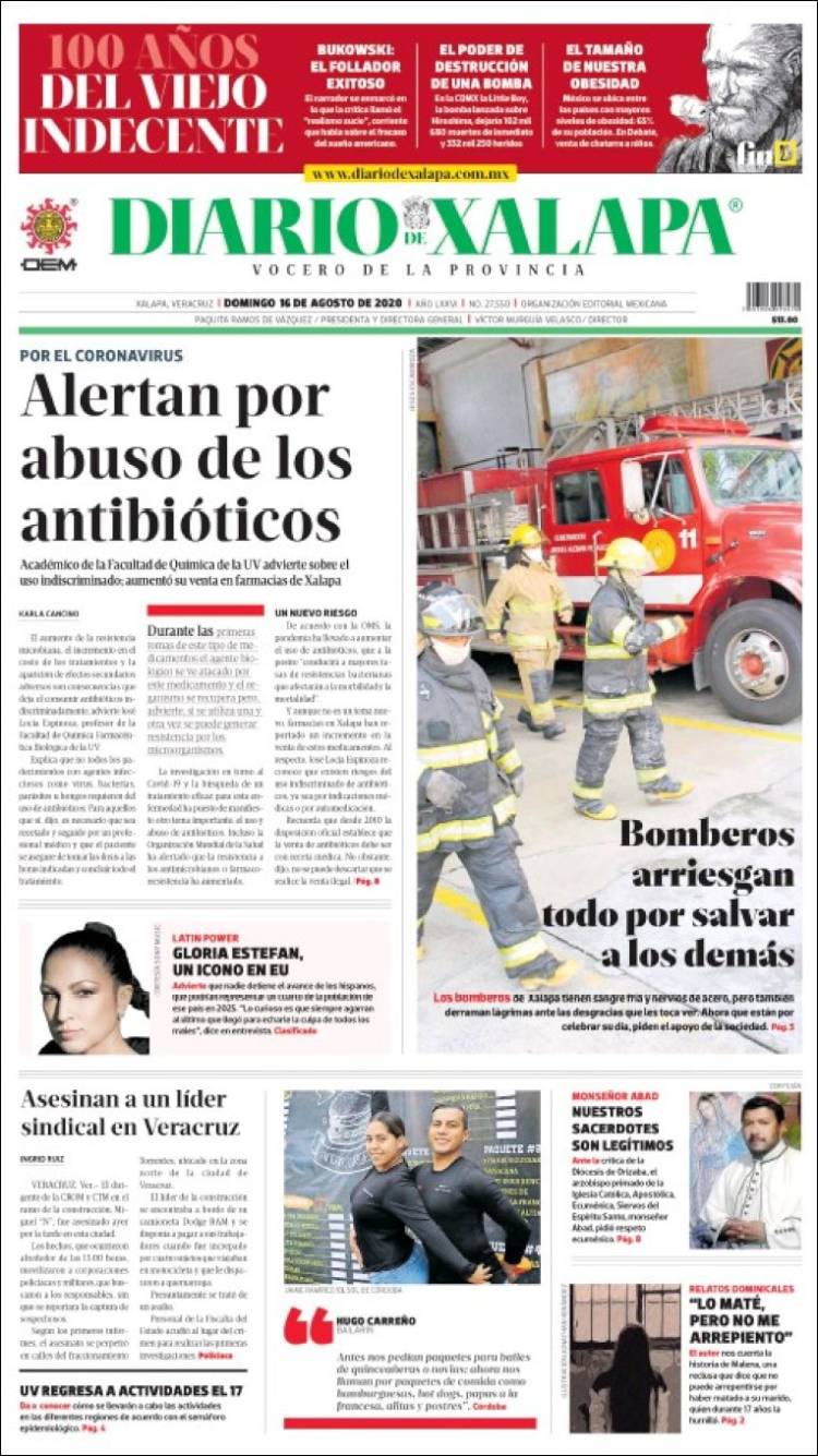 Portada de Diario de Xalapa (Mexico)