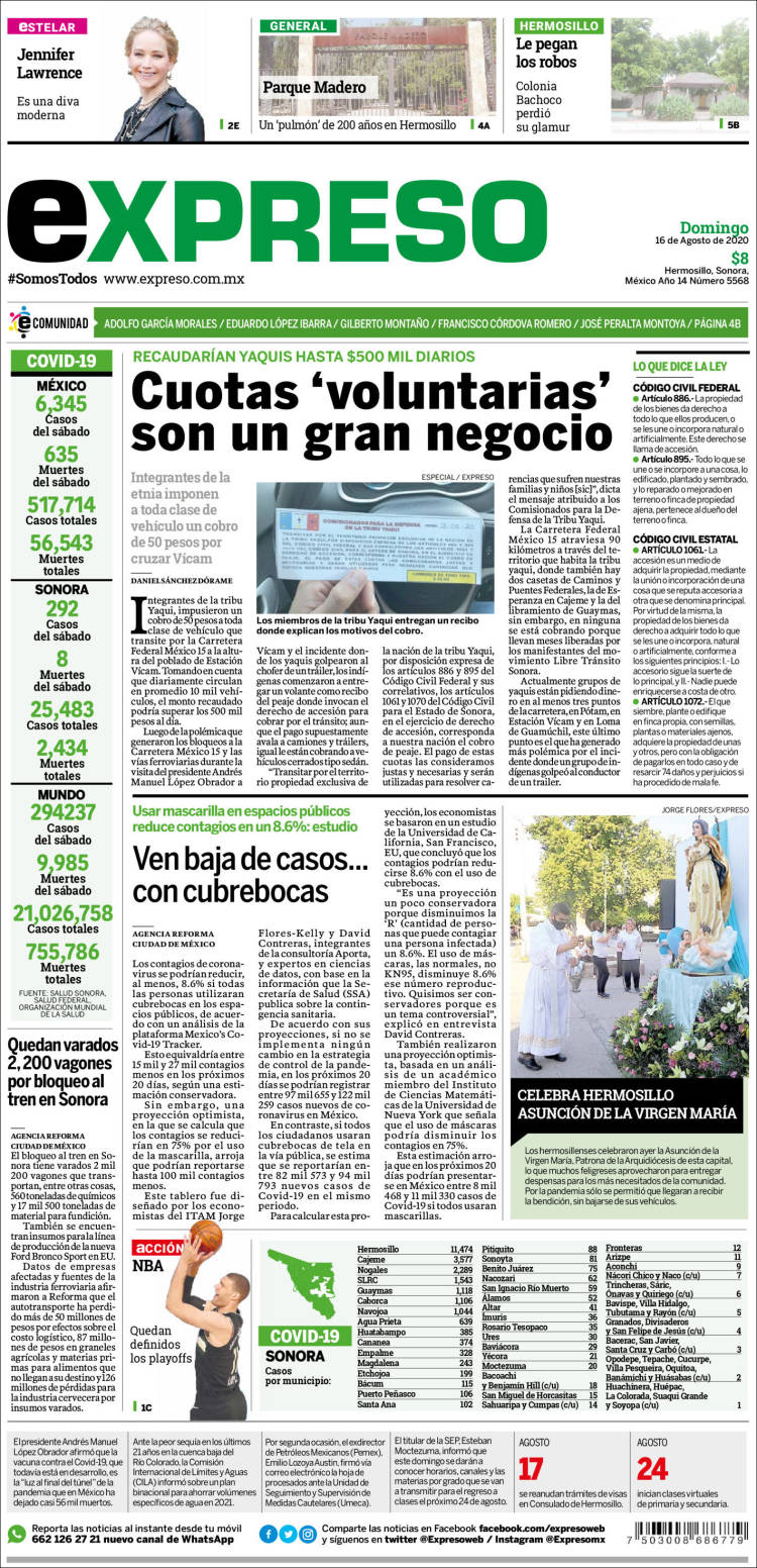 Portada de Expreso (Mexico)