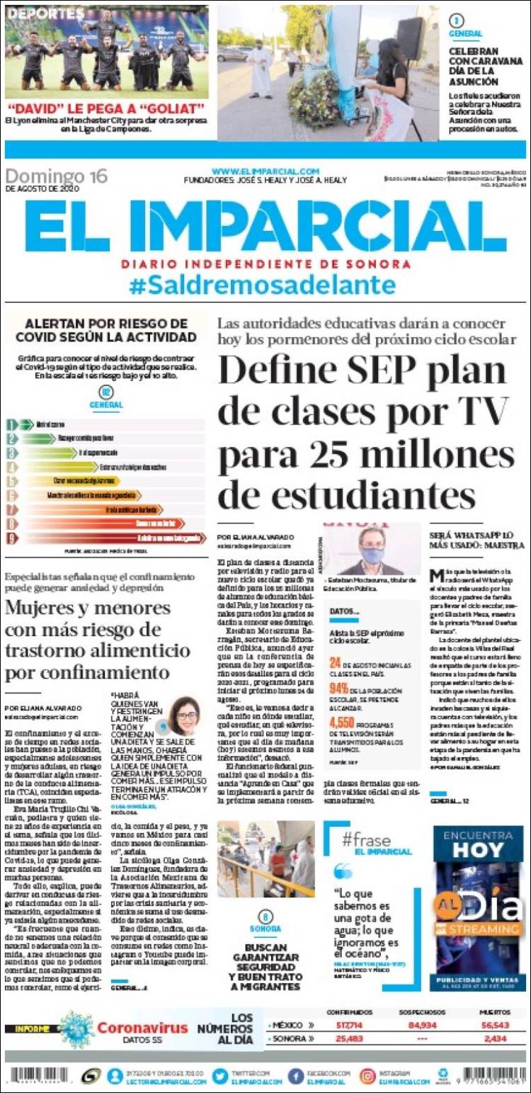 Portada de El Imparcial (Mexico)