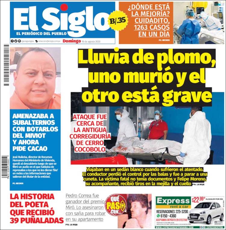 Portada de El Siglo (Panam&aacute;)