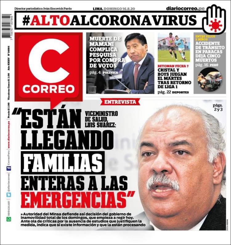 Portada de Diario Correo (Per&uacute;)
