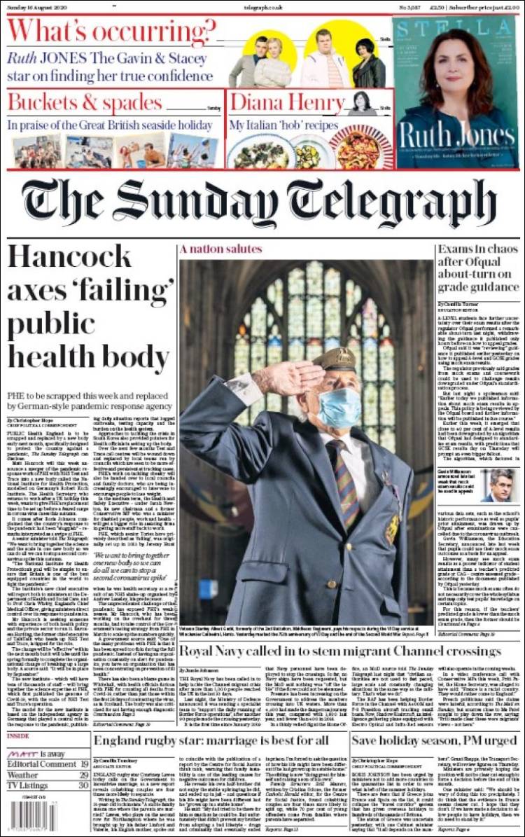 Portada de Daily Telegraph (Reino Unido)