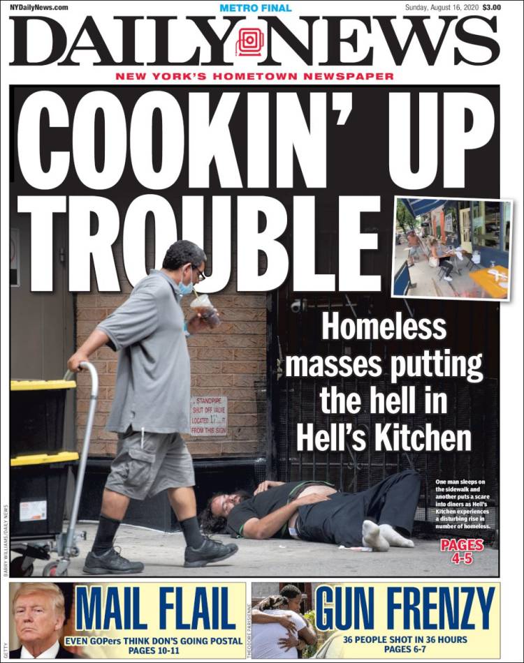 Portada de Daily News - New York (USA)