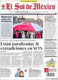 Portada de El Sol de México (M&eacute;xico)