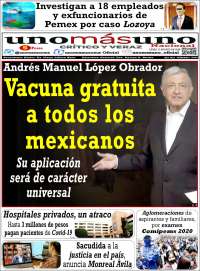 Portada de unomásuno (M&eacute;xico)