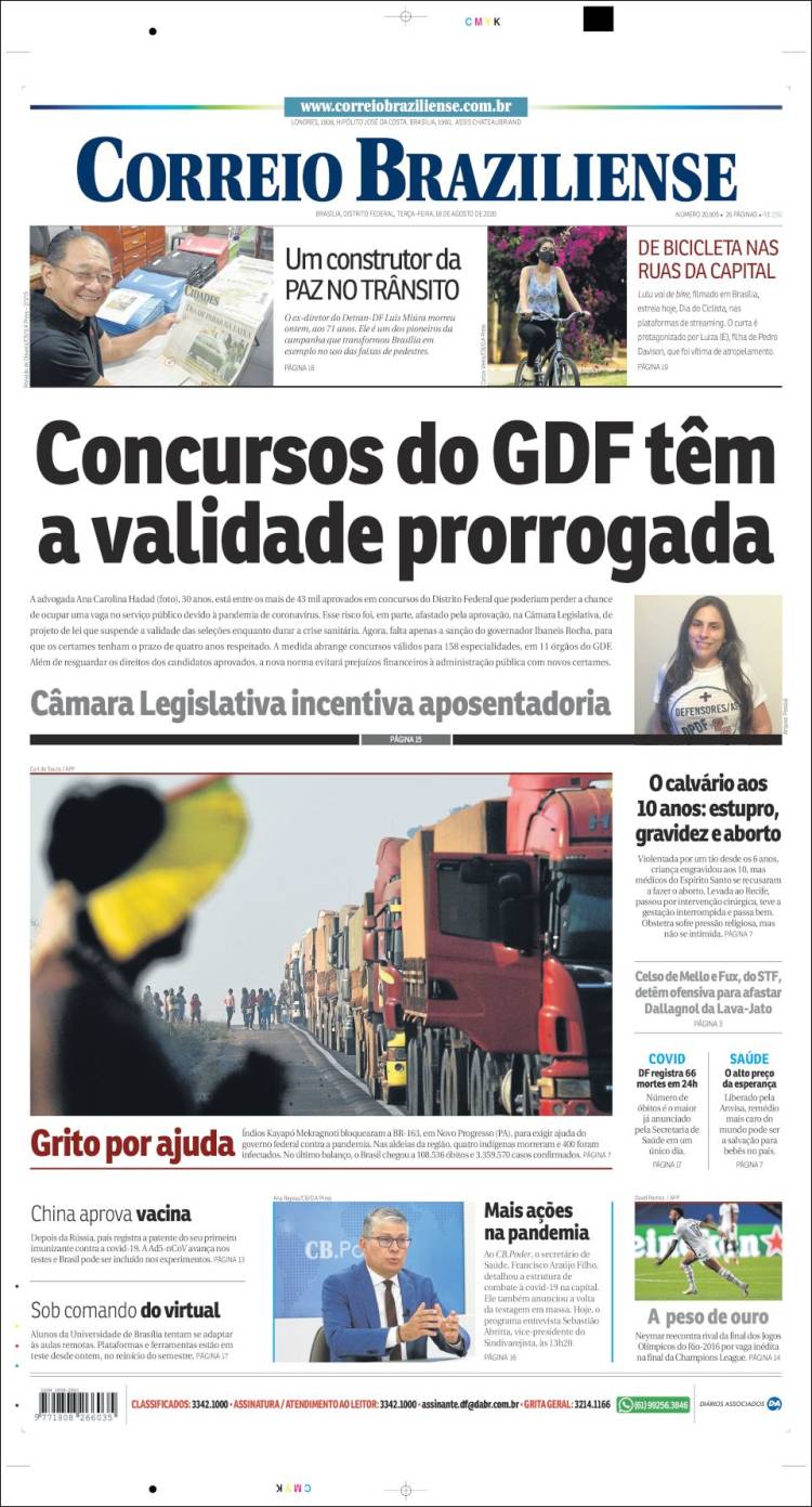 Portada de Correio Braziliense (Brasil)