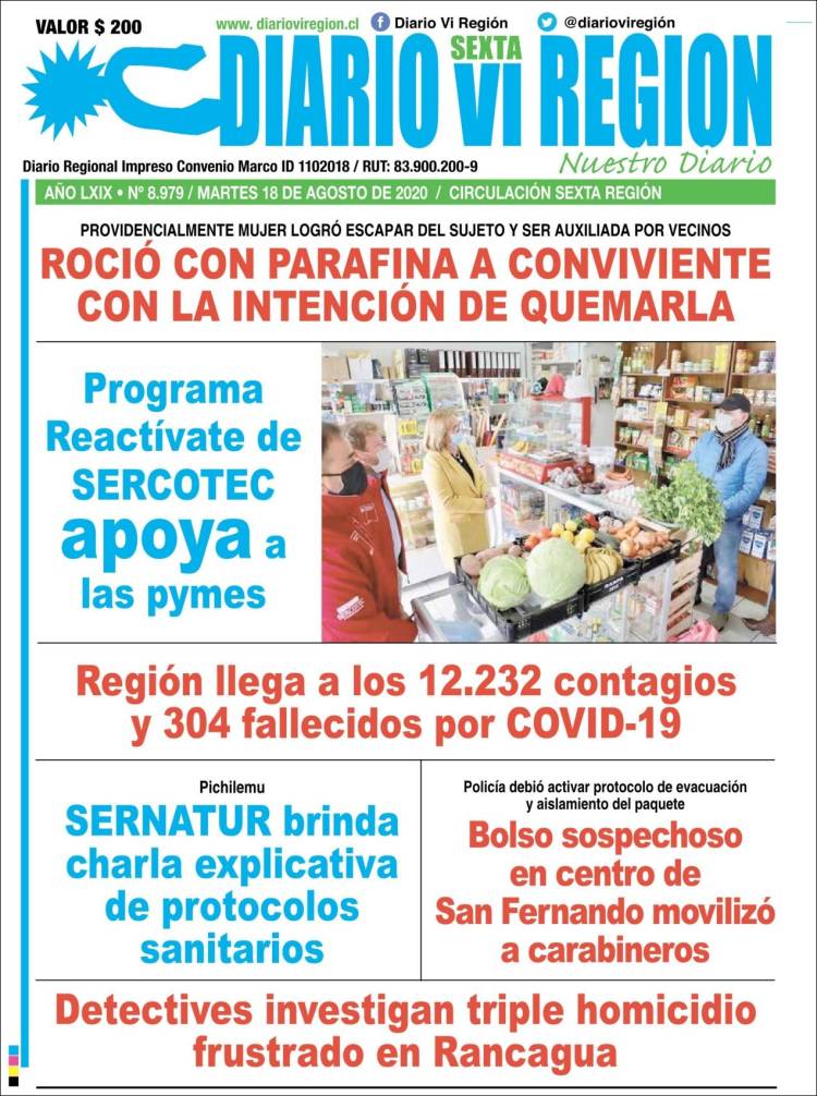 Portada de Diario VI Región (Chile)