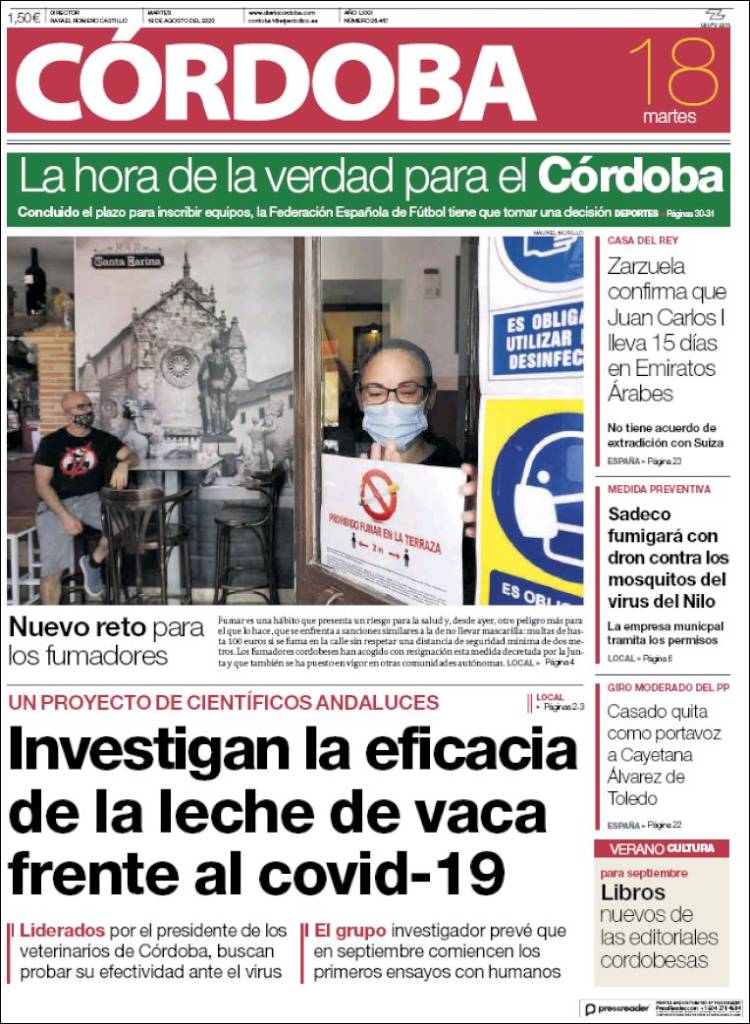 Portada de Diario de Córdoba (Espa&ntilde;a)